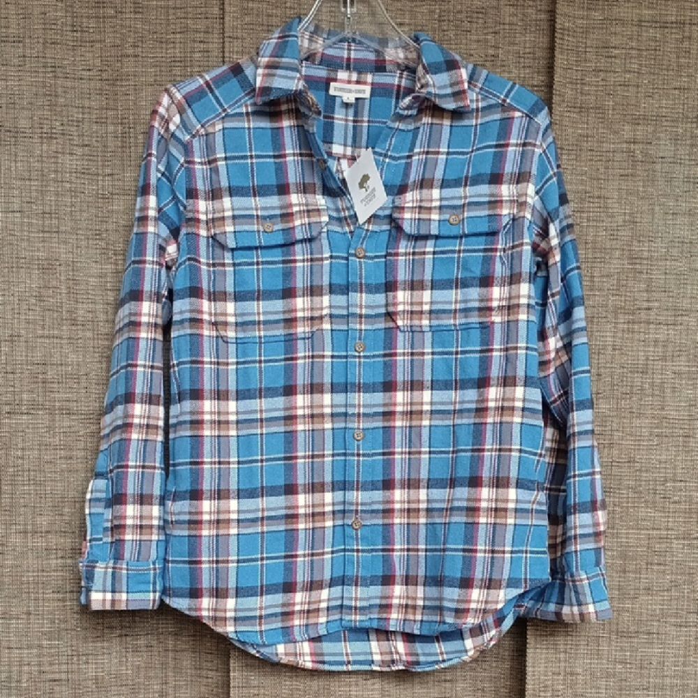 NWT Tucker + Tate Plaid Cotton Flannel Casual Shirt